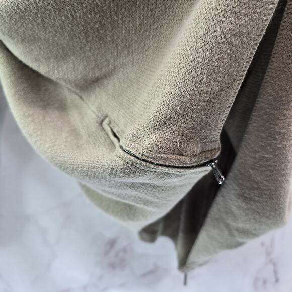 J Jill Sweater Womens Large P Petite Tan Brown Boat Neck Zip Side Cotton - Picture 8 of 11